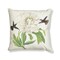 18"x 18" Hummingbird White Flower Cotton Accent Decorative Throw Pillow Poly Filled Removable Insert Square Machine Wash